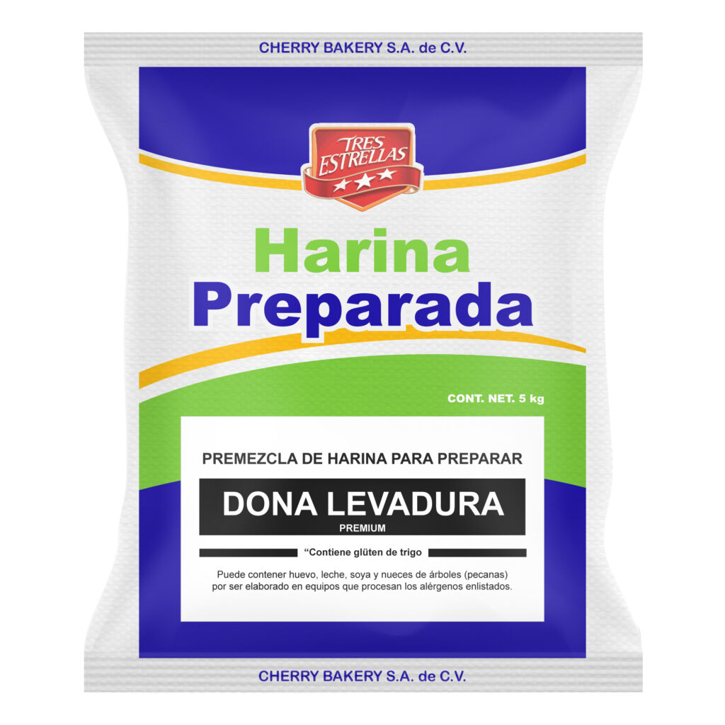 Bulto de Harina Dona Levadura marca Tres Estrellas