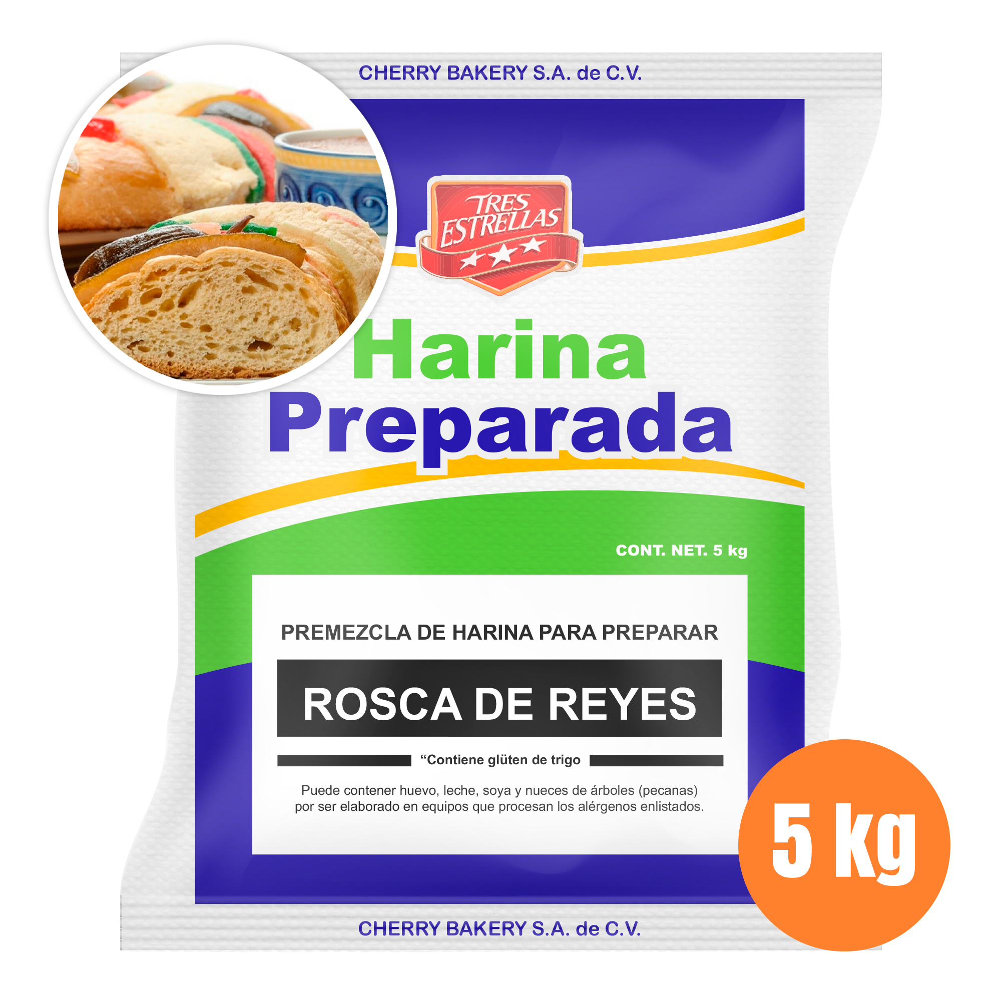 Harina preparada para Rosca de Reyes